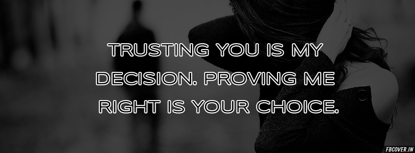 trusting you is my decision