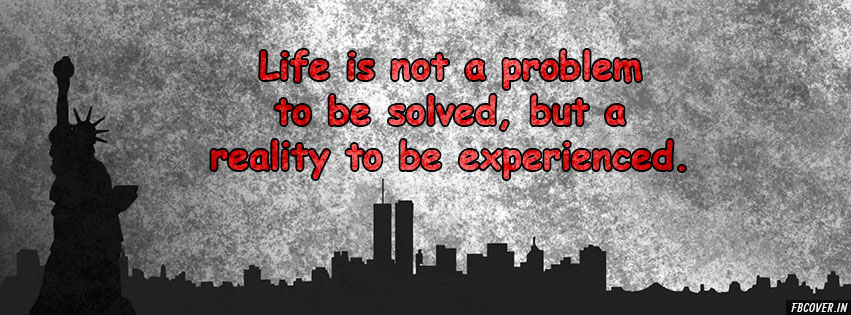 life is not a problem to be solved