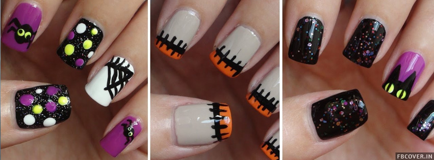 halloween nails facebook covers